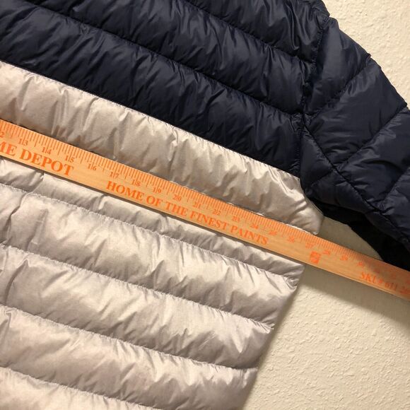 eddie bauer womens 2x puffer sweater blue gray down waterfowl feathers ao - Picture 12 of 13